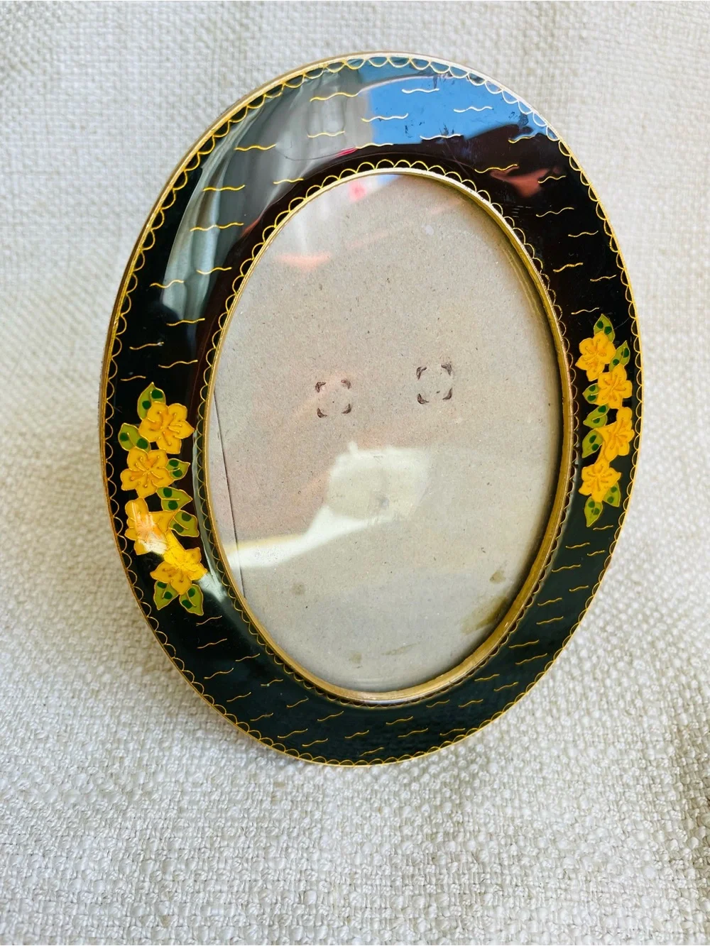 Vintage Classic Floral Oval Photo Picture Frame Fits 4.5 x 3.5
